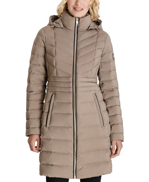 michael kors water resistant coat|michael kors ladies puffer coats.